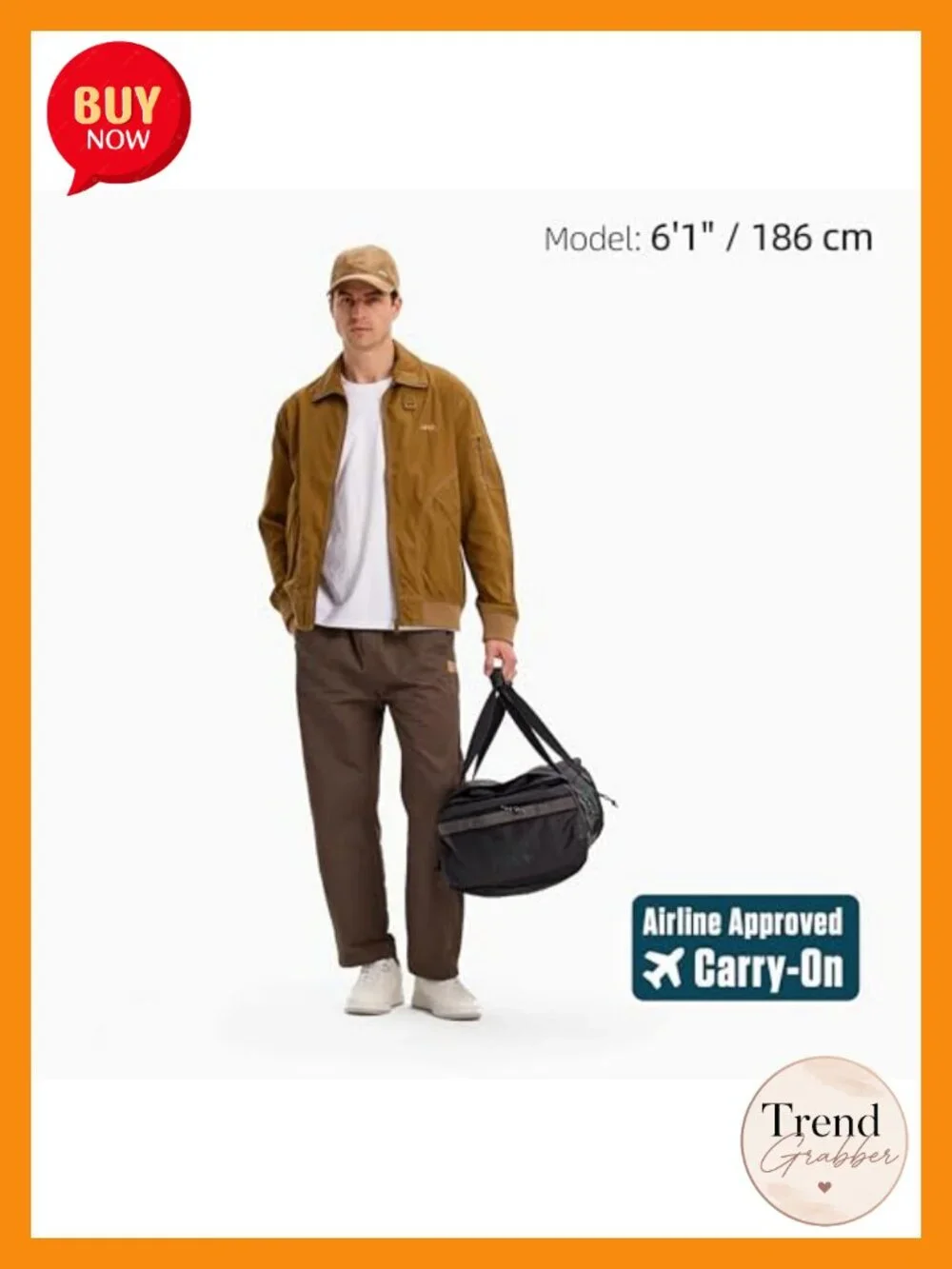 Convertible Travel Duffle Bag 40L Backpack Weekend Gym Carry-On Laptop Shoe